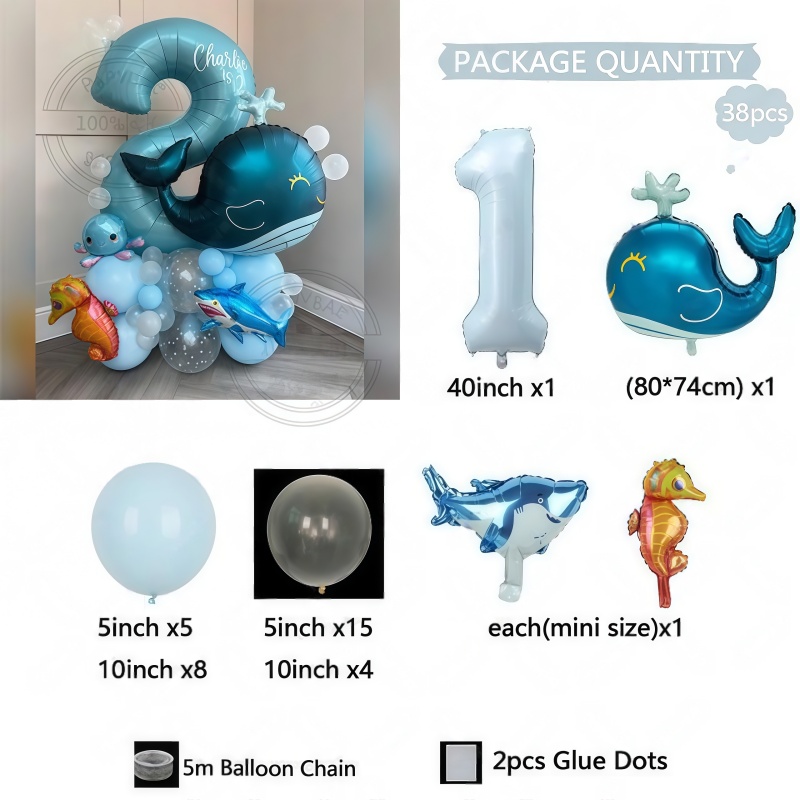Set di palloncini di compleann - Marine Aquarium Decorations recensione e prezzo