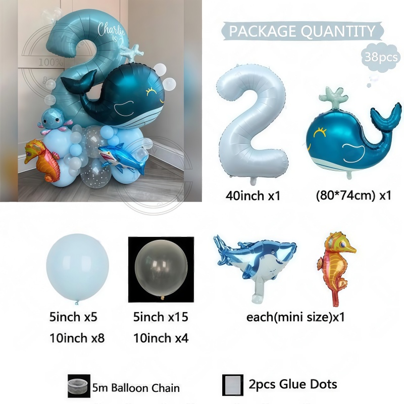 Set di palloncini di compleann - Marine Aquarium Decorations recensione e prezzo