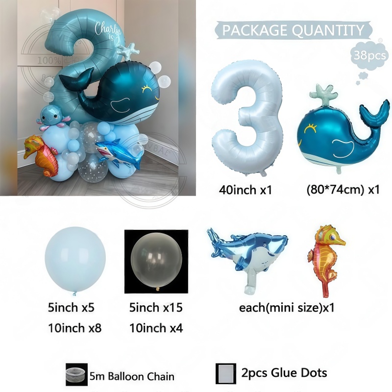 Set di palloncini di compleann - Marine Aquarium Decorations recensione e prezzo